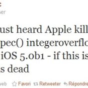 Jailbreak iPad 2 retardé i0n1c Twitter 07-06-11