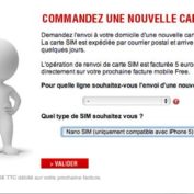 Free Mobile commande Nano SIM