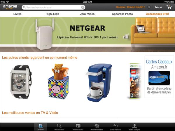 Amazon app iPad