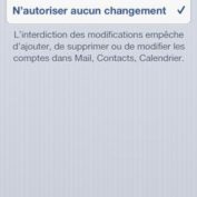 Faille changer compte Apple Restrictions