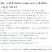 Mise a jour Java hack Apple
