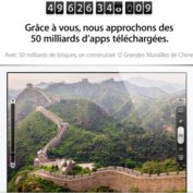 Apple page accueil 50 milliards apps