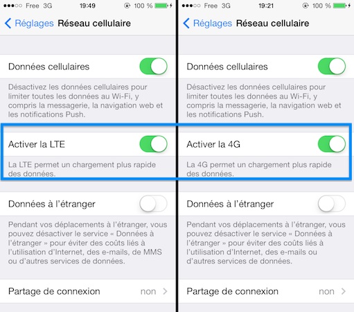 comment avoir la 4g sur iphone 5 sfr