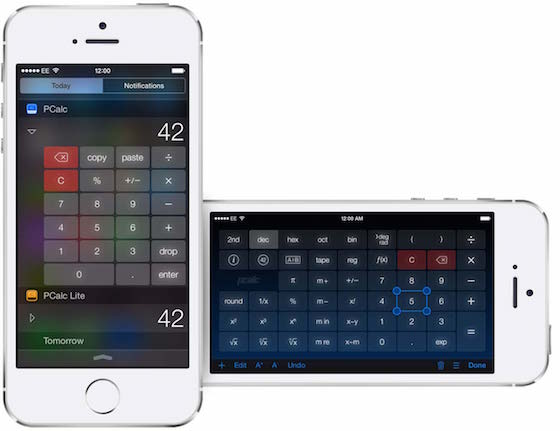 PCalc Widget iOS 8