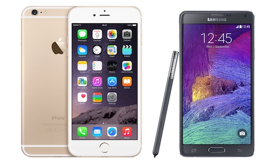 6 Plus iPhone 4 vs Galaxy Note 